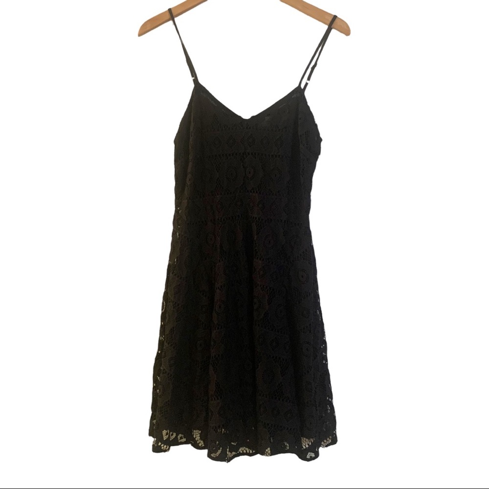 Fairy Lace Gothcore Black Cocktail Dress S